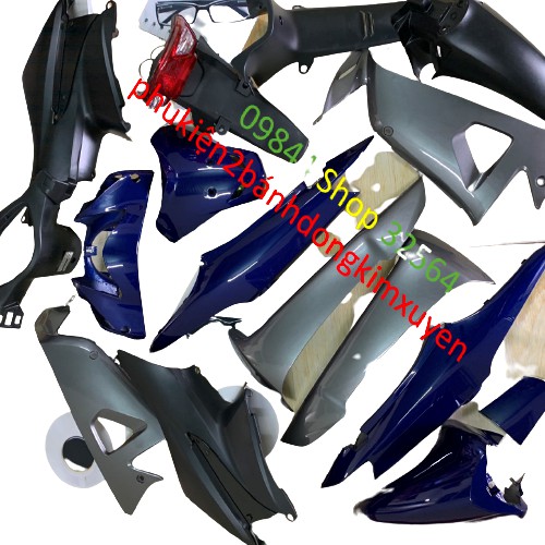 Dàn áo xe wave s100 -wave rs -wave Alpha đời 2006 đến 2016 máy 100 và 50cc,MÀU XANH TÍM