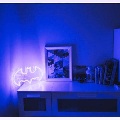Đèn neon trang tri Led  Phòng Ngủ Tiktok Decor nhà Hình Batman