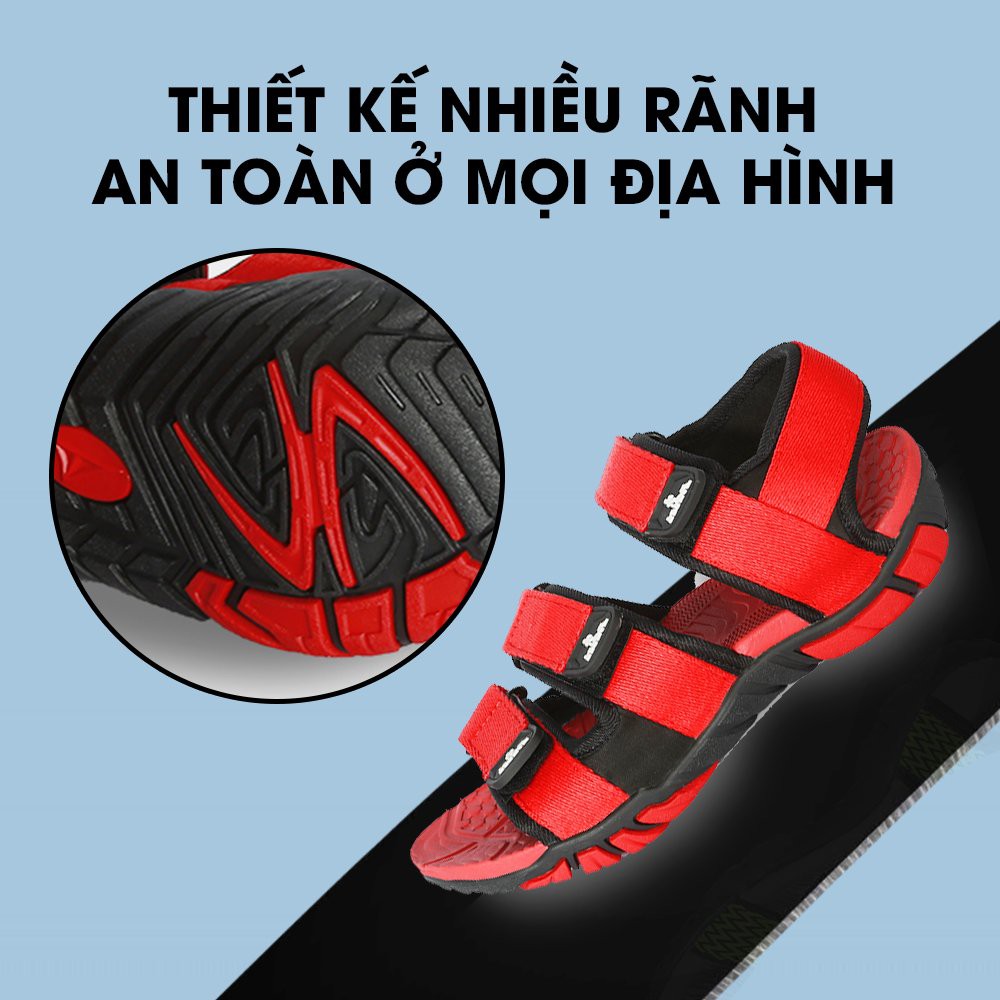 Giày Sandal Nam Nữ Học Sinh 3 Quai Đế Siêu Bền Chống Trượt MITI SD003 size 34,35,36,37