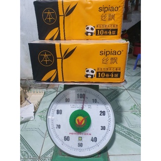 BỊCH GIẤY VỆ SINH GẤU TRÚC SIPIAO 40 CUỘN MẪU 2929 (4 DÂY X 10 CUỘN)