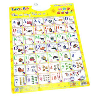 Bảng điện tử thông minh - Chữ cái tiếng Việt và số
