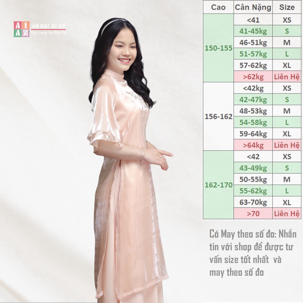 Áo Dài Cách Tân Nữ Dáng Suông Tay Bèo MT39H