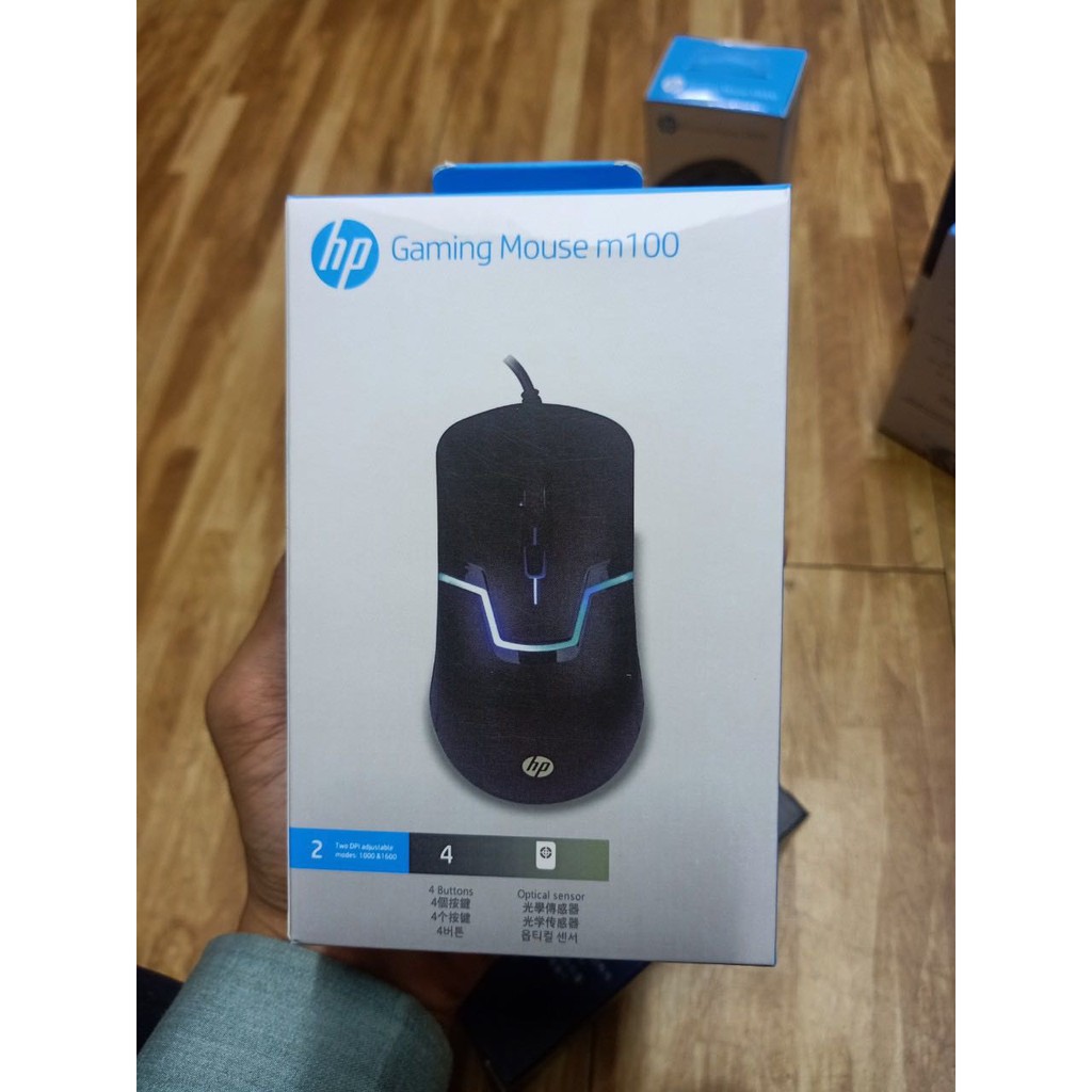 CHUỘT CHƠI GAME HP M100 CÓ LED CHÍNH HÃNG