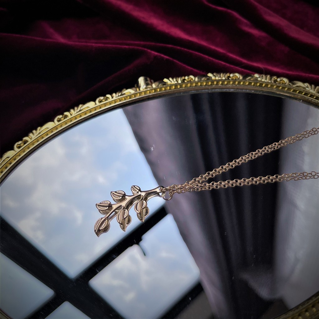 [Xả kho] Vòng cổ 2 tầng choker lá nguyệt quế - dây chuyền nữ chocker phụ kiện trang sức jewelry Hades.js