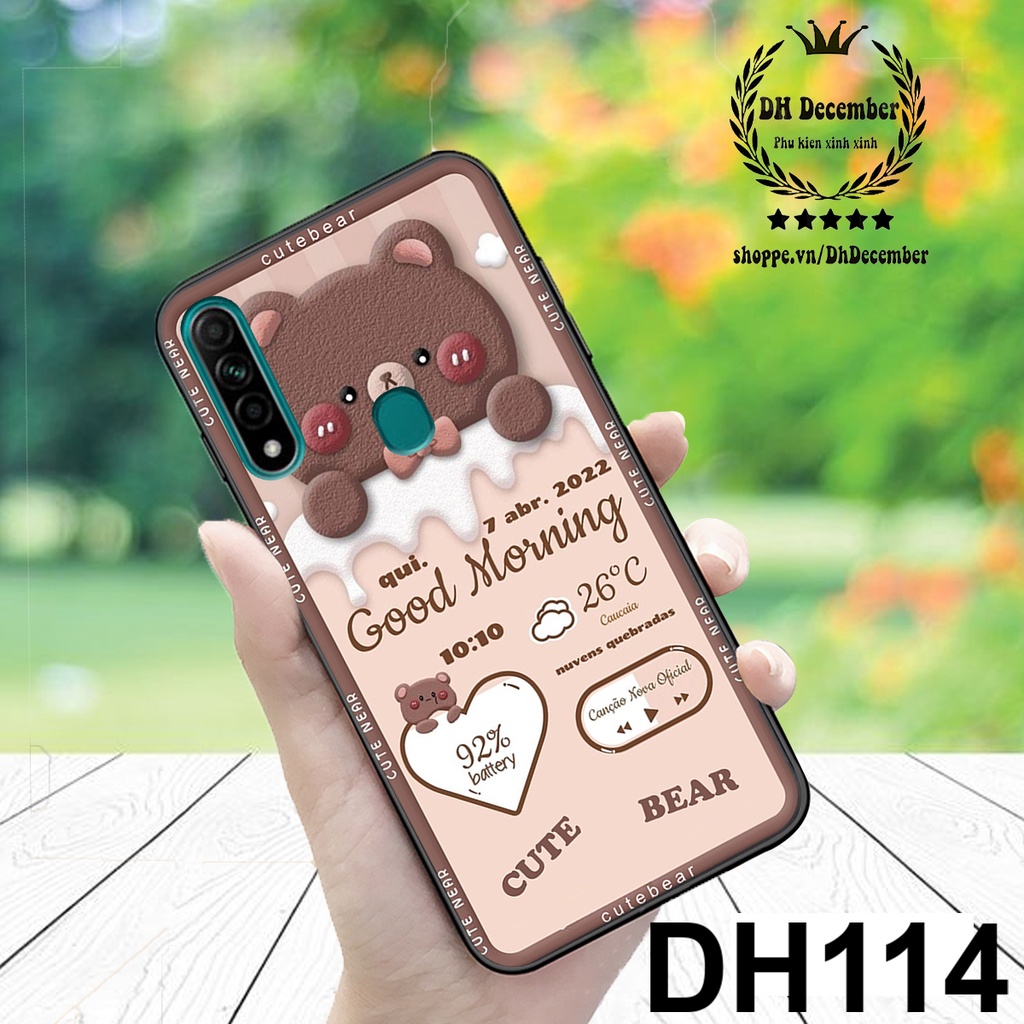 Ốp lưng Oppo A3S/A1K/A5-A9 2020 / A12/A5S/A7/F9 / A15/A16/A16K/A31 in hình GẤU HỒNG-GẤU BE3R -XINH XẺO CỰC ĐẸP