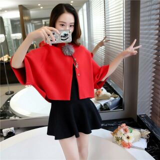 Áo khoác len cánh dơi dễ thương