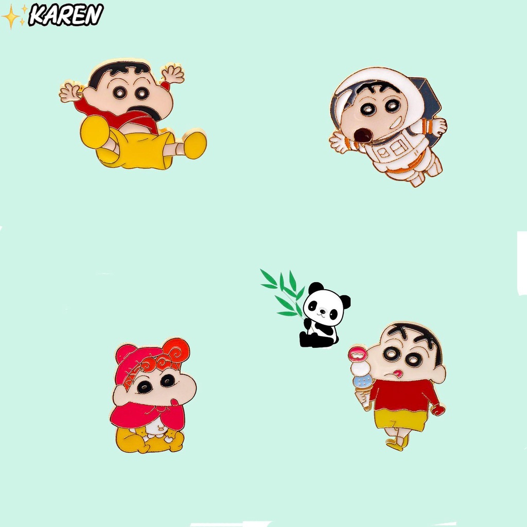 Huy Hiệu Cài Áo Hình Hoạt Hình Cậu Bé Bút Chì Shin-Chan Đáng Yêu