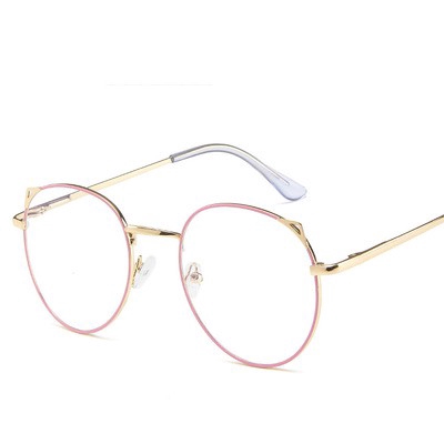 Cute cat ears Eyeglasses Women Computer Anti Radiation Replaceable Eyeglass Optical Frame Glasses Kawaii Eyewear