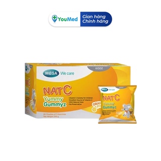 Kẹo dẻo Nat C Yummy Gummyz 20 gói - bổ sung vitamin C, tăng cường sức đề kháng
