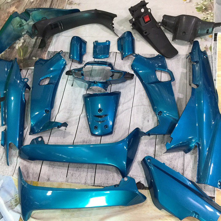 Bộ vỏ nhựa xe Wave Thái -Màu Xanh Da  - G2928