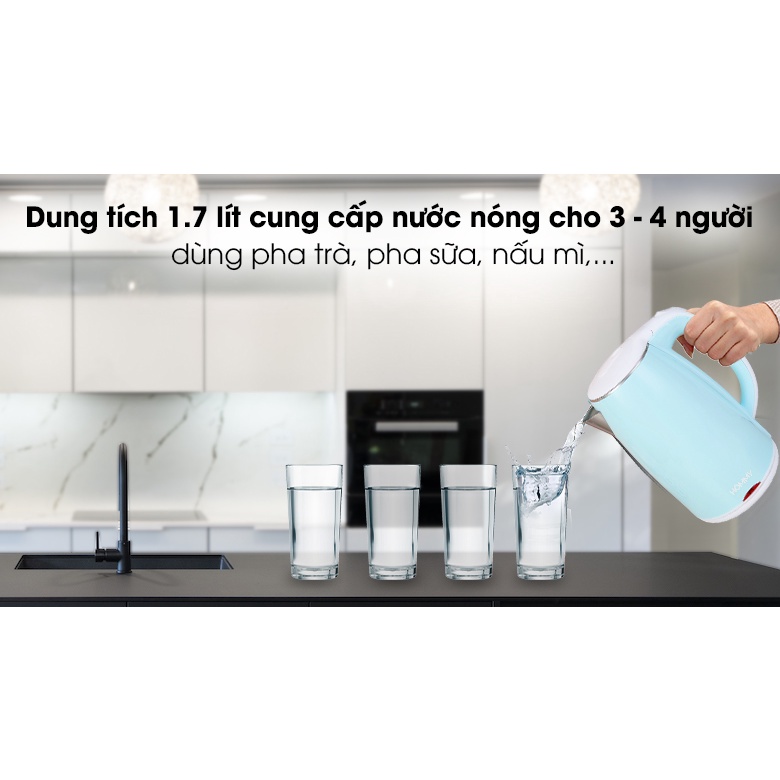 Bình đun siêu tốc Hommy 1.7 lít D1017