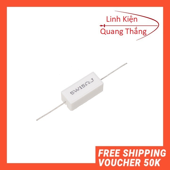 Trở Sứ 5W 1 ôm 5 ôm 2.2 ôm (Trở Công Suất)