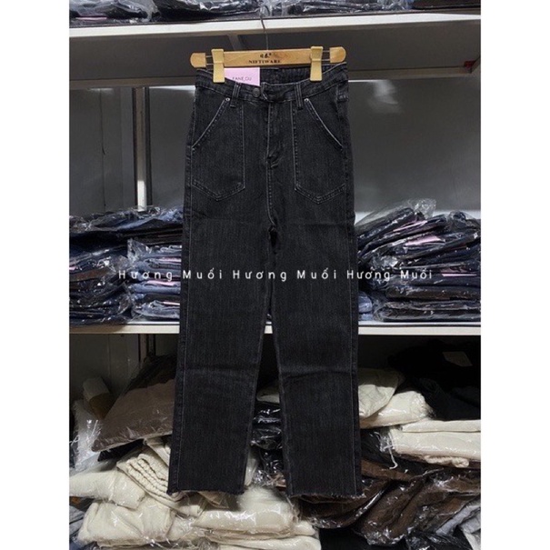 [Mã SKAMFSW175 giảm 10K đơn 50K] Quần jeans cạp cao ống đứng - mã 3529 hàng QC ảnh thật