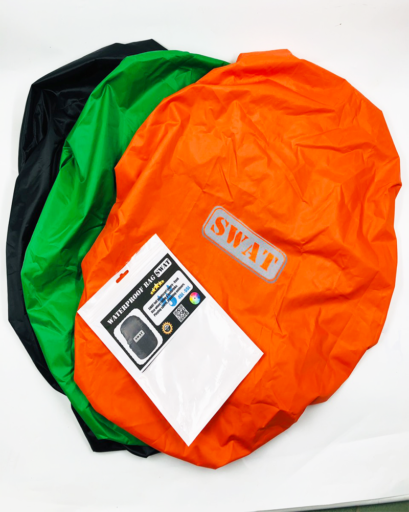 Bọc balo đi mưa 35-50L logo SWAT phản quang siêu xịn