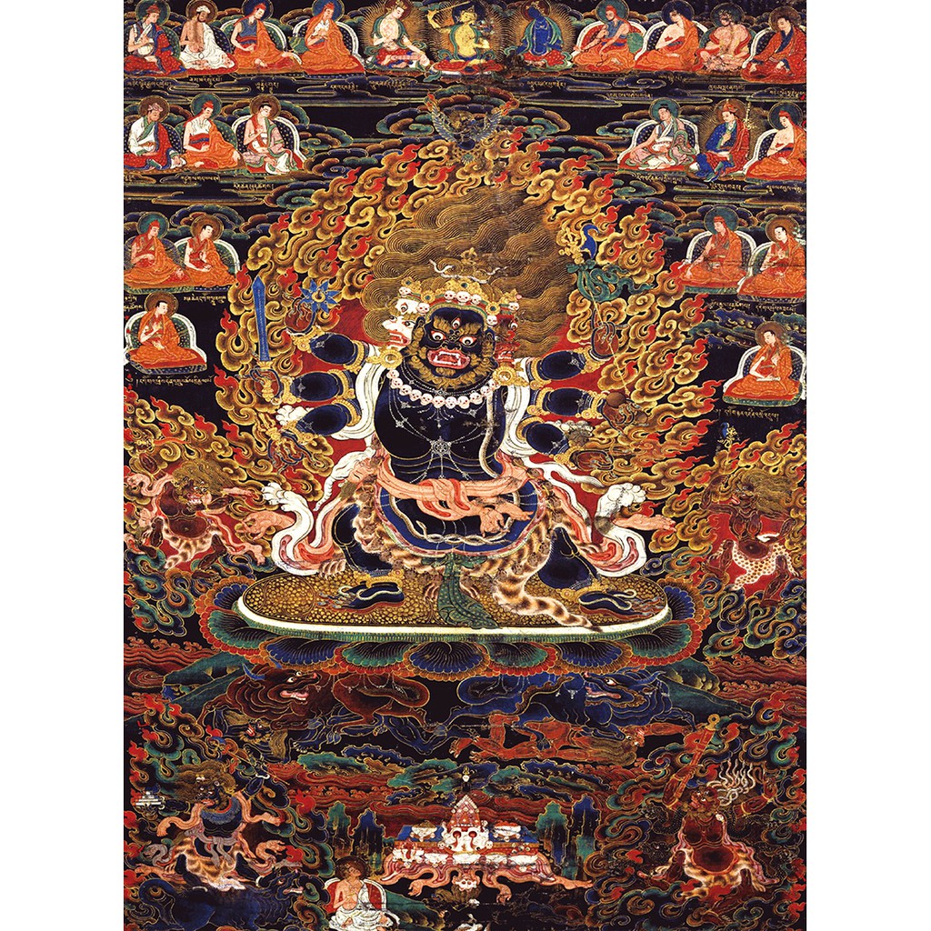 Bristlegrass wooden 500 pieces Avalokitesvara Guanyin Kwanyin Lion Thangka Art Decor Puzzle