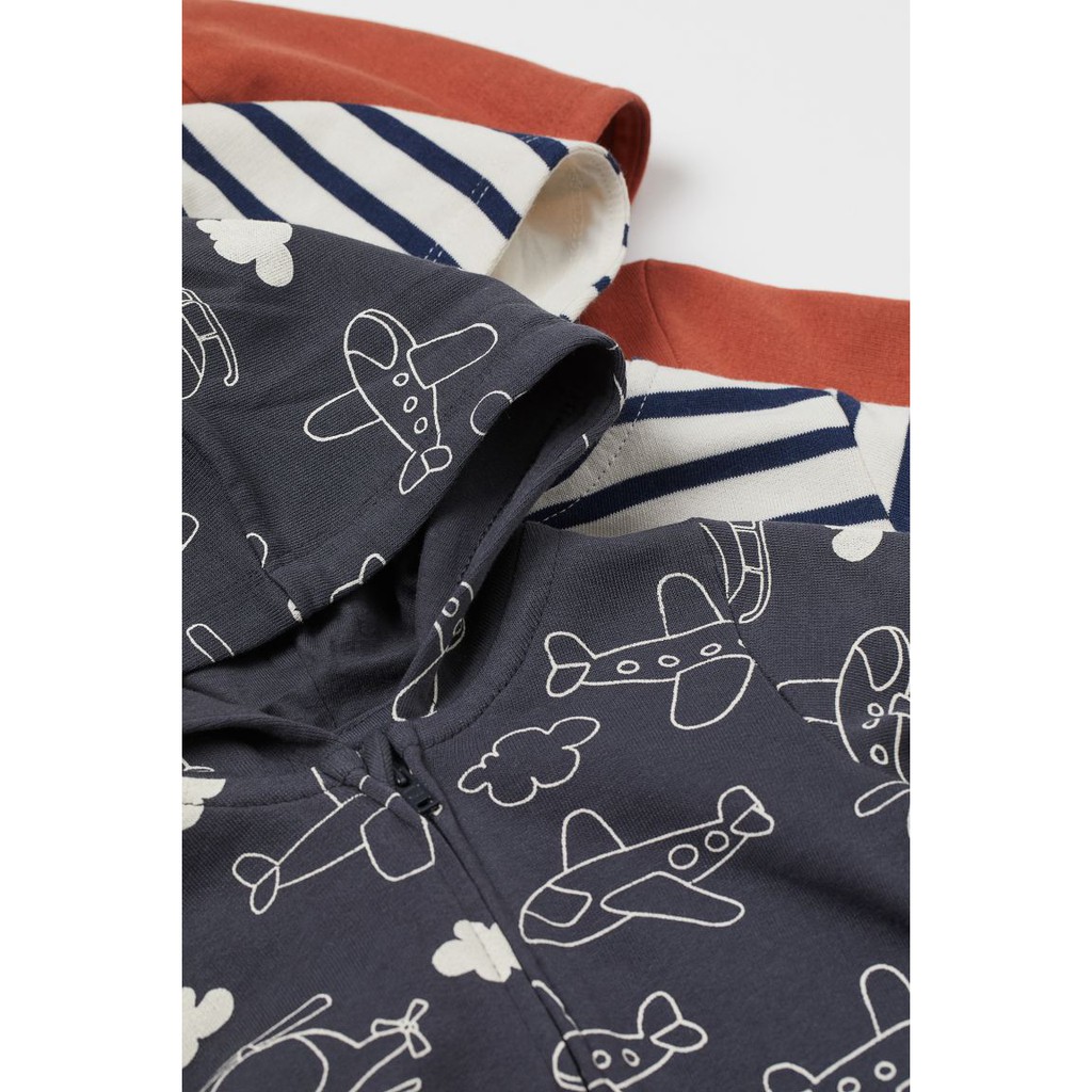 Áo hoodie kẻ HM H&amp;M _hàng chính hãng authentic