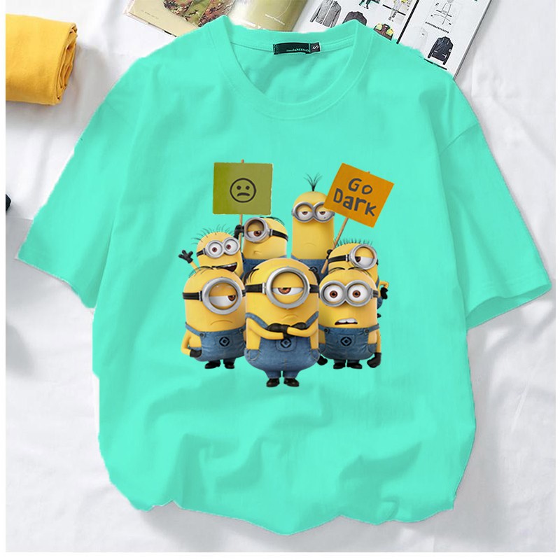 Áo thun nam nữ Trẻ Em Unisex minion go dark cute