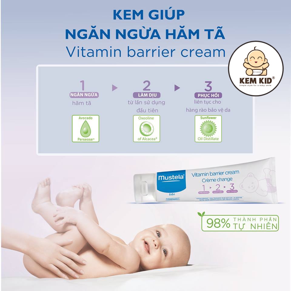 Kem Làm Dịu Và Ngăn Ngừa Hăm Tã 123 Vitamin Barrier Cream 100ml