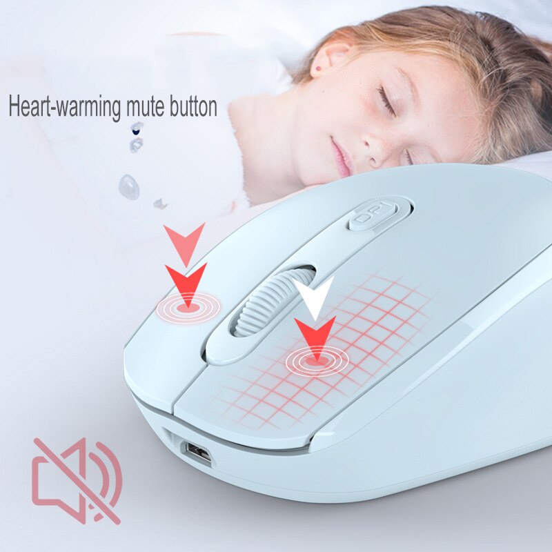 Chuột Không Dây Bluetooth 2.4Ghz 1600DPI Cho Máy Tính