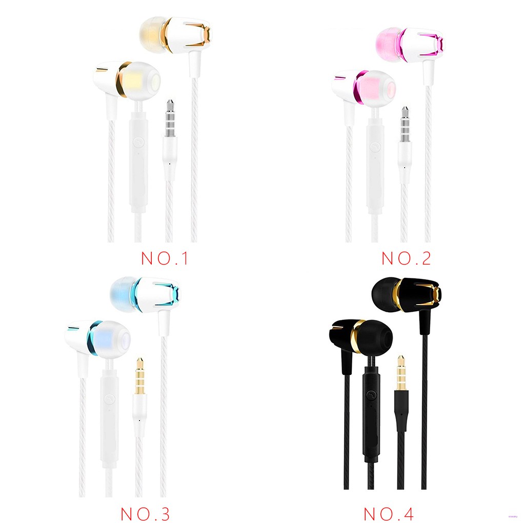 In Ear Earphone Running Sports Headphone Wired Earplug Headset with Microphone for Android for IOS