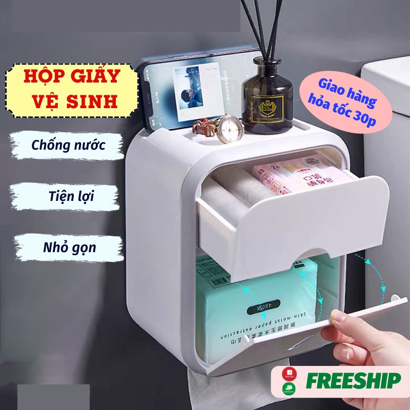 Hộp Đựng Giấy Vệ Sinh Hộp Đựng Khăn Giấy Gắn Tường Chống Thấm Nước Sáng Tạo Cho Nhà Tắm Titan Store