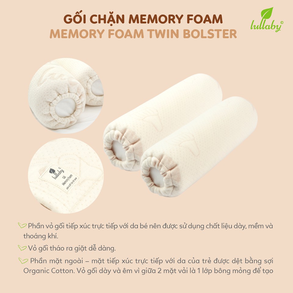 Gối cao su chống bẹp gối chặn Lullaby Memory Foam