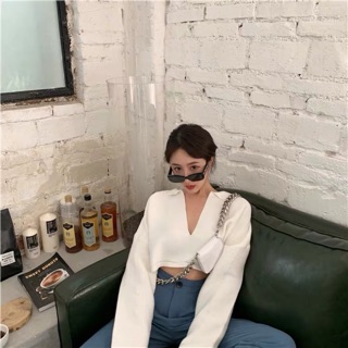 Áo Croptop Len Tay Dài Siêu Hottttttt