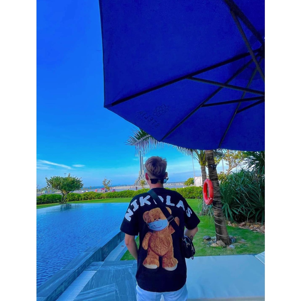 Áo Thun Phối Chữ Lưng NICOLAS Áo Đôi, Áo Cặp Phong Cách Trẻ Trung Năng Động Cá Tính Hợp Trend 2022