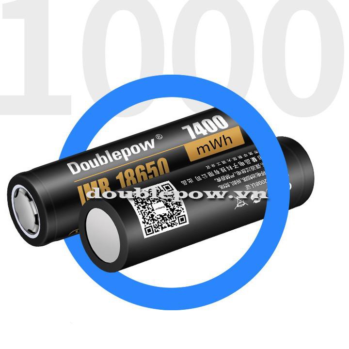 Pin sạc Cell pin 18650 Doublepow 7400mWh hàng chính hãng dung lượng thực dùng cho sạc dự phòng, pin laptop, đèn pin,....