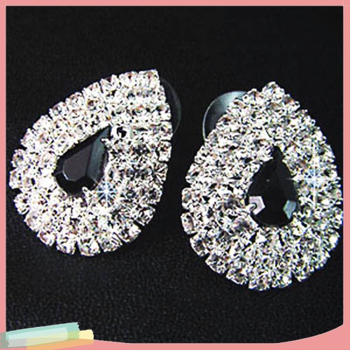 Bộ Vòng cổ + Đôi Khuyên Tai Đính Đá Thời Trang Dành Cho Nữ