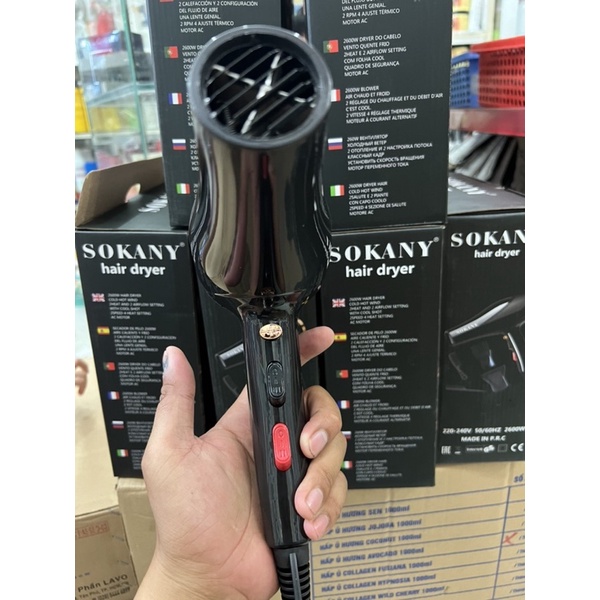 Máy Sấy Tóc Công Suất Lớn 2 Chế Độ SOKANY SK-2214 2600w (Tặng Kèm Lược, Đầu Sấy)