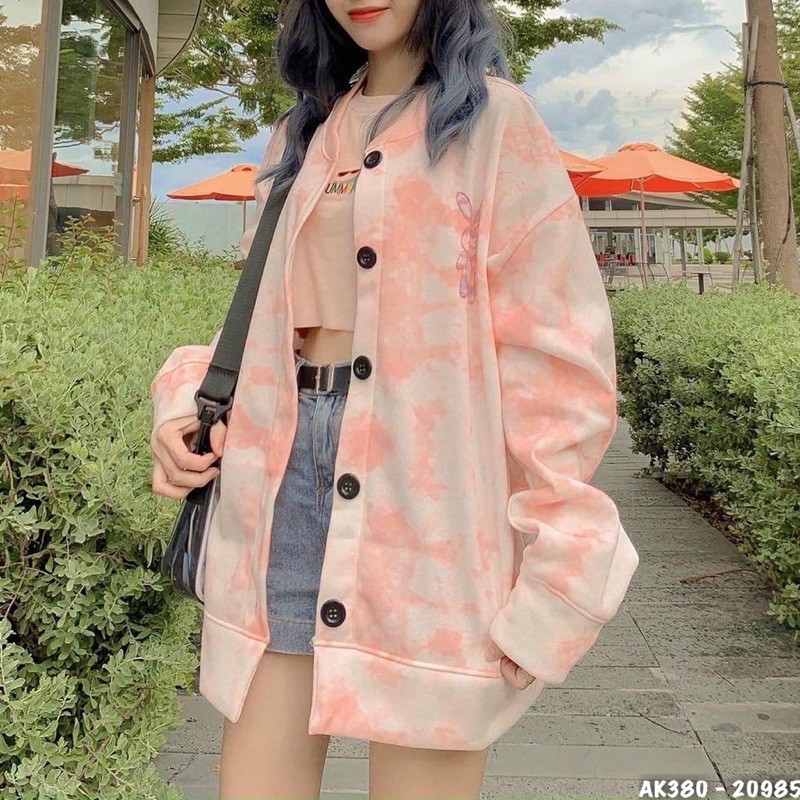 Áo Khoác Cardigan Nữ Nỉ Bông 3D Dày Dặn Hàng QC LOANG MÀU THỎ CAM - AK3380 | BigBuy360 - bigbuy360.vn