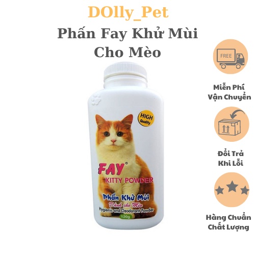 Phấn Thơm Khử Mùi Cho Mèo Fay Kitty Powder - 120g