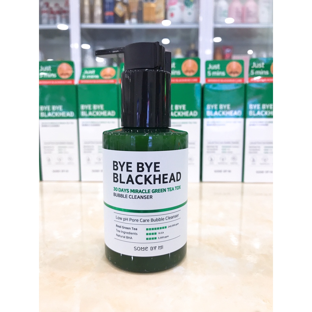 Sữa Rửa Mặt Sủi Bọt Some By Mi Giảm Mụn Đầu Đen Byebye Blackhead 30Days Hàn Quốc 120ml