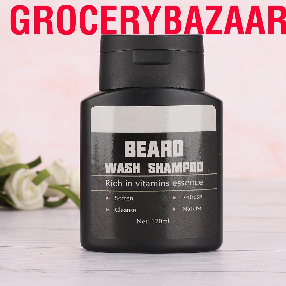 Grocerybazaar 120ml Beard Wash Shampoo Deep Cleaning Moisturizing Liquid