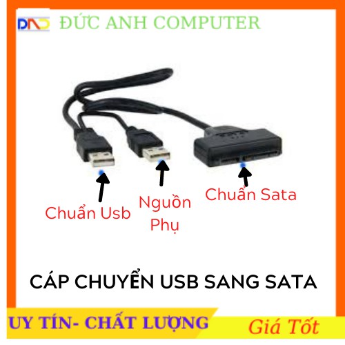 Dock Ổ Cứng 2.5 USB 2.0 - Biến HDD Thường Thành HDD Di Động- Cáp Chuyển Đổi Usb Sang Sata 2.5 Laptop/SSD