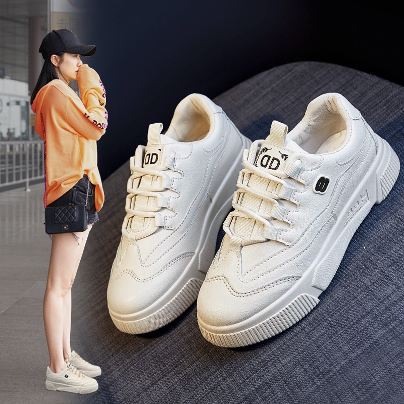Giày Da Màu Trắng Nữ N88, Giày Thể Thao Sneaker Nữ Hàng Đẹp