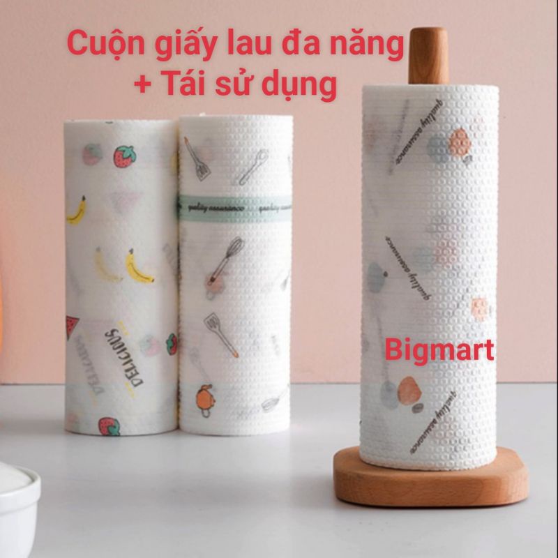 Cuộn Giấy Lau Đa Năng, Cuộn Khăn Giấy Thấm Dầu Mỡ Nhà Bếp Có Thể Giặt Tái Sử Dụng Được