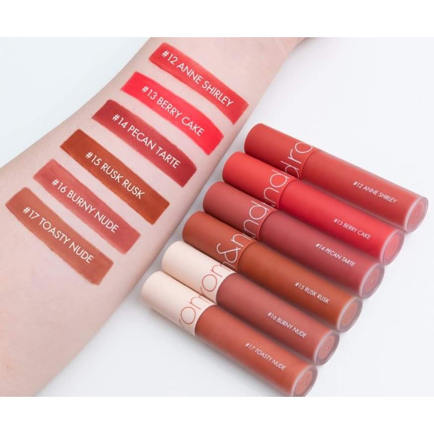 Son Kem Lì Romand Zero Velvet Tint (màu 05 - 06) son tone 05 - Witty Đỏ gạch, 06 ...