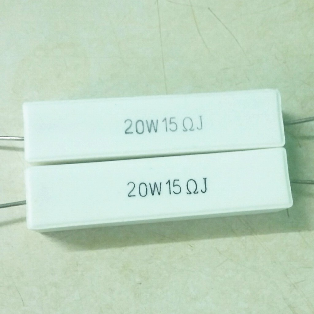 Điện trở sứ 20W15 OHM 2 cái