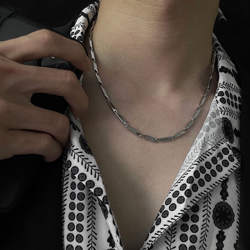 Dây Chuyền Nam Nữ SAZ Mặt Sợi Xích Đan Nahu Basic Màu Bạc Vòng Cổ Unisex Đơn Giản Đẹp Chất Titan Chống Gỉ  - Xích trơn