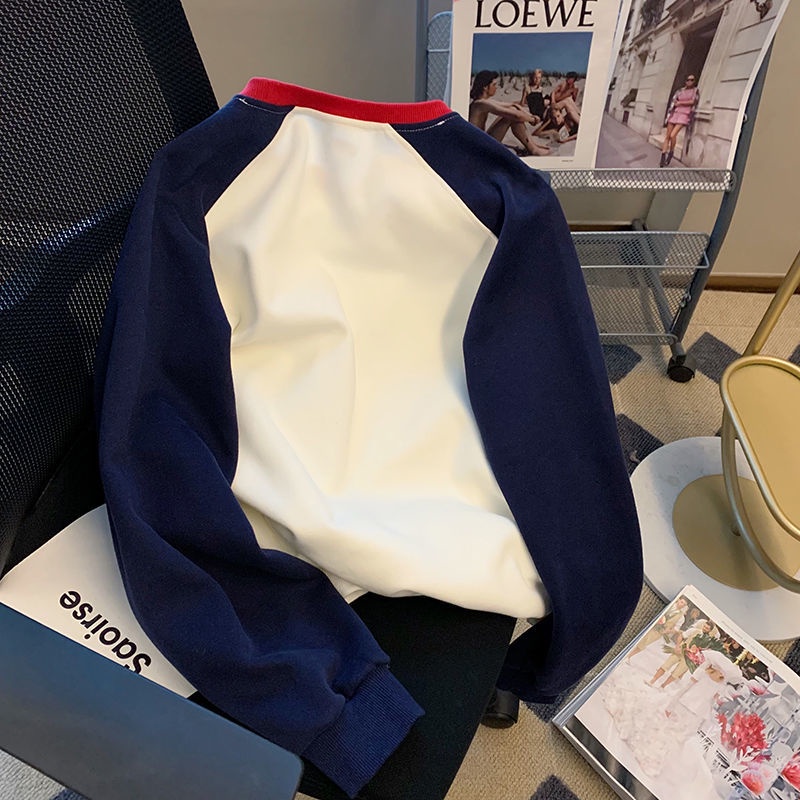 Áo Sweater Mỏng Cổ Tròn Thêu Hình Mặt Cười Thời Trang Mùa Thu Cho Nữ