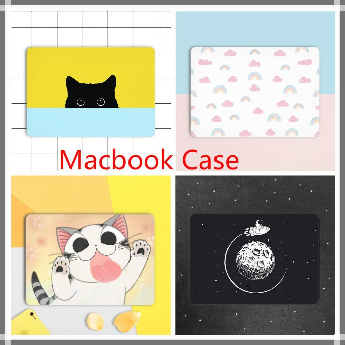 2021Pro14：A2442 2020Air13（A2179）Pro16 A2159【Cartoon Cat & Moon】New Macbook Air 13.3 2018 Pro 13 touch bar Retina15.4 A1932 A1466  A1708 Case A2159 A1706 Air11.6 Flat Cover 2020Pro13（A2251/A2289）Computer case