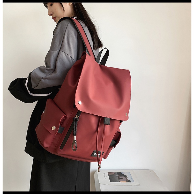 Balo Da PU chống thấm cao cấp JUST CAMELLIA JA015 thời trang du lịch cặp đi học laptop nam nữ unisex