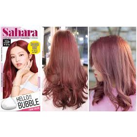 Thuốc nhuộm tóc tạo bọt Black Pink Miseen scene Hello Bubble Foam Color hàng gom sale Hàn Quốc mẫu mới