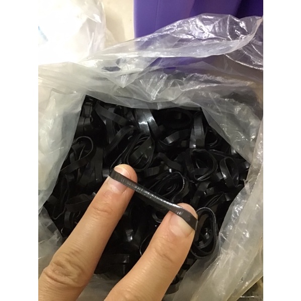 Gói 100g chun buộc tóc màu đen, đỏ, nâu