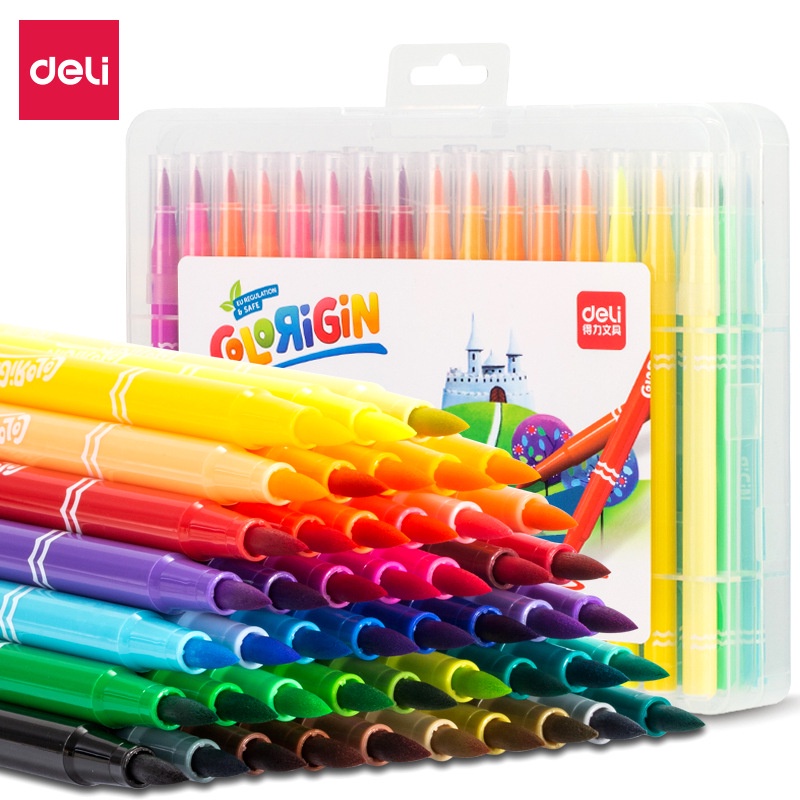 Bút màu nước  - Hộp nhựa Deli - 1 hộp