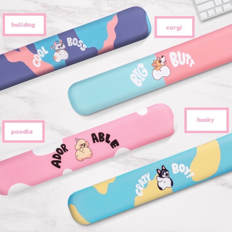 Miếng Kê Cổ Tay Bàn Phím Silicone Máy Tính Laptop Siêu Êm Chống Đau Mỏi Khi Chơi Game Dễ Thương