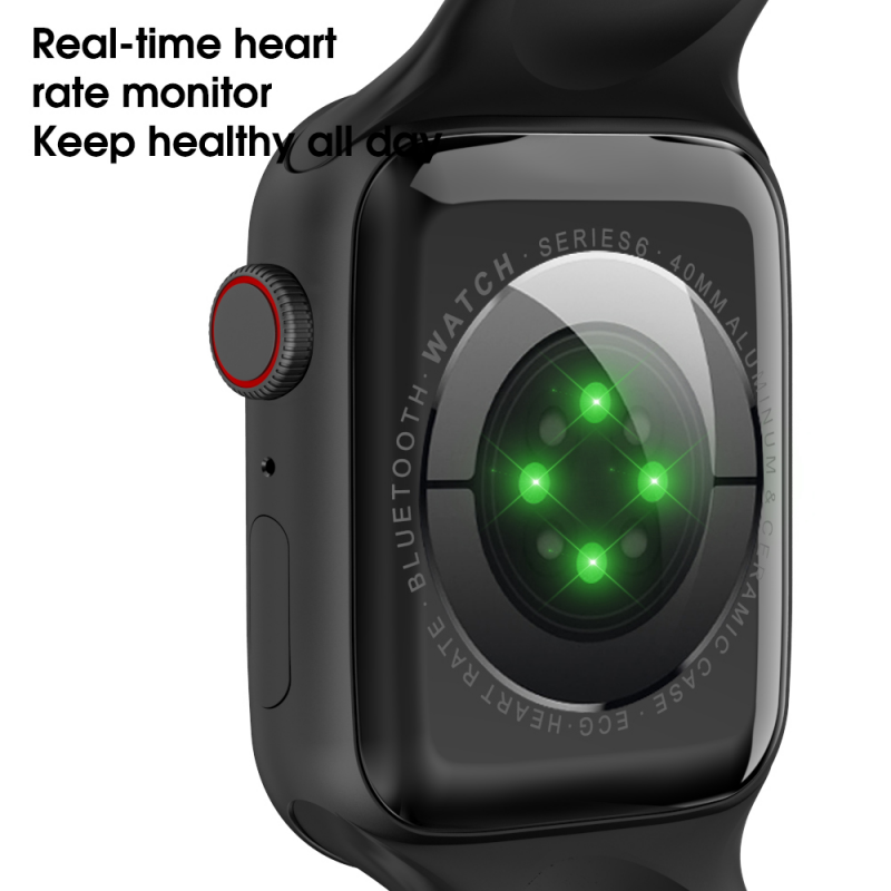Lykry Smart Watch M33 IWO Square Screen Bluetooth Call IP68 Waterproof ECG Heart Rate Body Temperature monitoring Fitness Tracker 1.75 inch