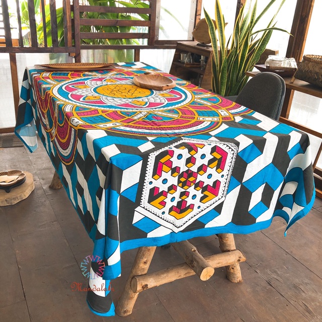 Khăn mandala Ấn Độ 100% cotton thô